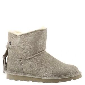 NEW BEARPAW Natalia beige gold tan color shimmer sherling